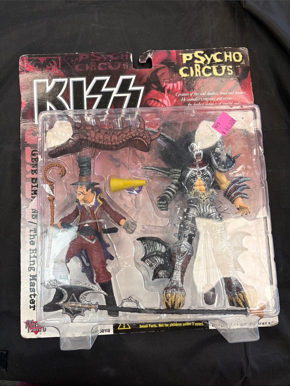 Kiss Psycho Circus Action Figures - Black, Silver & Red Accents. 0289